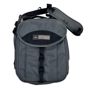 REI Crossbody Backpack Bag Purse Outdoor Hiking Nylon Gray with Zip Top Pockets